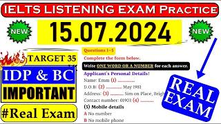 IELTS LISTENING PRACTICE TEST 2024 WITH ANSWERS  15072024 [upl. by Aneahs182]