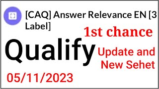 CAQ Answer Relevance EN 3 Label  CAQ Answer Relevance EN 3 Label sheet  1st chance  uhrs [upl. by Cayser450]