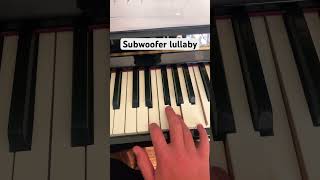 Subwoofer lullaby youtubeshorts pianototurial piano [upl. by Hedvig]