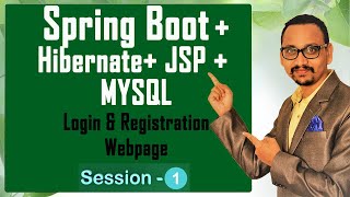 Spring Boot Project Session1 LoginRegistration using Hibernate MySql JSP Springboot STS [upl. by Jay505]