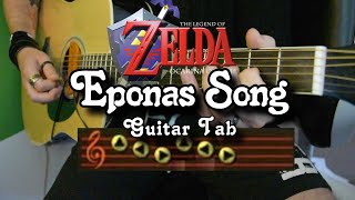 Eponas Song  Easy Guitar Tab [upl. by Elynad]