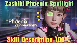 Rise Of Eros Zashiki Warashi Phoenix skill Spotlight Description 100 [upl. by Rodenhouse975]