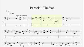 Parcels  Thefear Bass Tabs [upl. by Ponton]