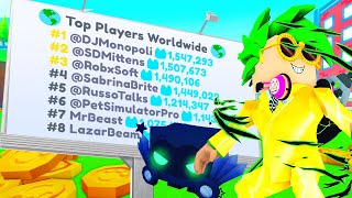 I got NUMBER 1 on the Leaderboard WORLDWIDE in Pet Simulator X [upl. by Burleigh]