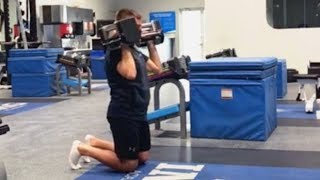 FullKneeling Dumbbell Overhead Press [upl. by Aniad896]