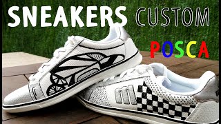 ‼️PERSONALIZAR SNEAKERS‼️ Como Pintar deportivas 👟Zapatillas CUSTOM con rotuladoresmarcadores POSCA [upl. by Woodberry]