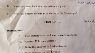 Biology 10 Class Board Exam Question paper 2023  TS Biology Question Paper 10th Class [upl. by Jago]