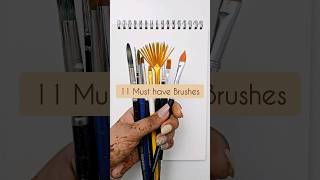 Types of brushes and their uses 🎨🖌 shorts art [upl. by Felice356]