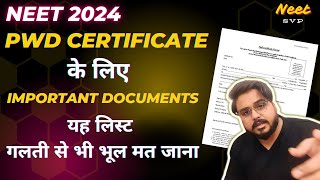 Important Documents To Carry For PWD Certificate Making at NTA Centre Before NEET Counselling MBBS [upl. by Cila187]