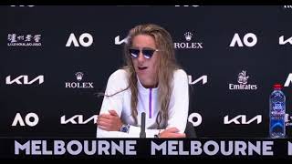 Victoria Azarenka is asked multiple questions about the flag incident amp how it effects the players [upl. by Yesor]