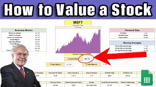 How to Value a Stock Stock Valuation Spreadsheet Tutorial [upl. by Matt]