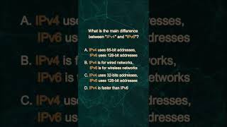 What difference between IPv4 and IPv6 ccna [upl. by Htyderem]