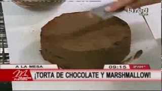 Receta Torta de chocolate con marshmallow Parte 1 [upl. by Karalee938]