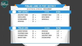 Adelaide Turf Cricket Association  ISC Teamwear LO Div 1  Rd17  Punjab Lions v Port District [upl. by Hermie]