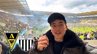 AUFSTEIGER ALEMANNIA AACHEN🏆 Platzsturm⚫️🟡🥳  ALEMANNIA AACHEN vs 1FC BOCHOLT  Stadionvlog [upl. by Smitty379]