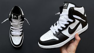 HOW TO LACE NIKE DUNK HIGH LOOSELY THE BEST WAY [upl. by Annahsor]