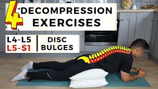 L4 L5  L5 S1 disc bulges decompression exercise for immediate pain relief [upl. by Anelagna]