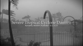 Severe Tropical Cyclone DAMIEN  FULL COVERAGE 4K Karratha WA Australia 822020 [upl. by Chita]