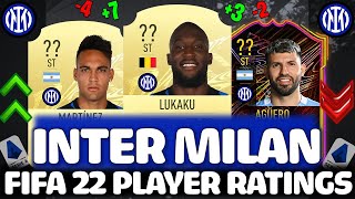 FIFA 22  INTER MILAN PLAYER RATINGS PREDICTIONS FT LUKAKU MARTINEZ AGUERO ETCFIFA 22 RATINGS [upl. by Chloette]