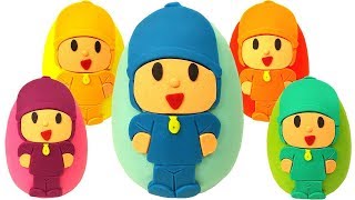 Aprenda Cores com Ovos Surpresas do Pocoyo em Portugues Brasil Massinha Play Doh [upl. by Pearle]