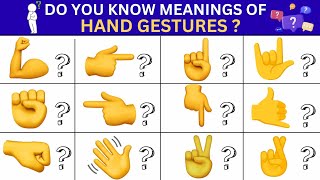 Do You Know Meanings Of Hand Gestures   Hand Gestures Emojis Hand Gestures Symbols [upl. by Aker3]