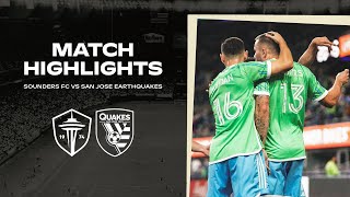 HIGHLIGHTS Seattle Sounders FC vs San Jose Earthquakes  September 18 2024 [upl. by Rocray]