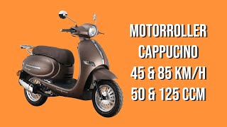 Motorroller Cappucino 45 amp 85 kmh 50 amp 125 ccm [upl. by Anielram119]