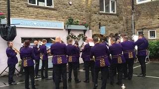 Brighouse amp Rastrick Band perform Knight Templar in Uppermill 2018 [upl. by Allene]