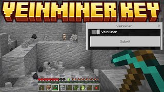 Veinminer Key V2 Addon For 12130121 On MCPEMCBEWINDOWS [upl. by Nerhtak]