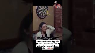 When your drinking game takes a wild turn and suddenly youre dodging darts 🎯🍻 [upl. by Ringo943]