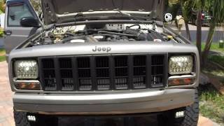 Headlight AntiFlicker Harness Install  2000 Jeep Cherokee XJ [upl. by Sihtnyc]