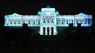 Singapore Istana 150th celebrations light show [upl. by Yerfdog]