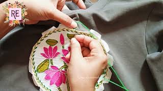 How to attach embroidery patches onto fabric  process 1 Requested video [upl. by Quennie]