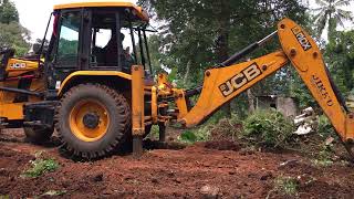 jcb 3dx cleaning land by removing grass [upl. by Pizor276]