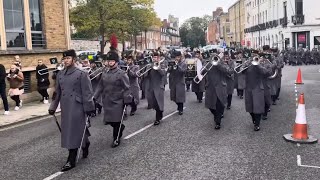 Band of the Brigade Gurkhas in Windsor First day in Greatcoats [upl. by Lang]