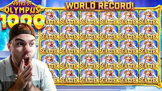 I HIT THE WORLD RECORD AMOUNT OF GATES OF OLYMPUS RETRIGGERS [upl. by Yonina]