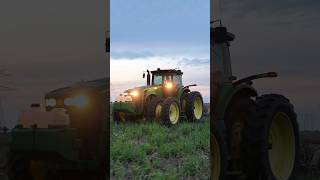 John Deere Tractor Disking 275 feet at a Time tillage [upl. by Thorr]