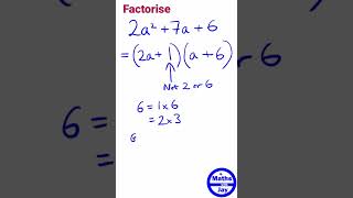 Factorise a quadratic Shorts maths multiplicationtricks [upl. by Mccutcheon]