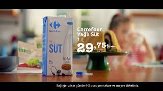 Carrefour Yağlı Süt 1 L 2975 TL Adet [upl. by Keryt]