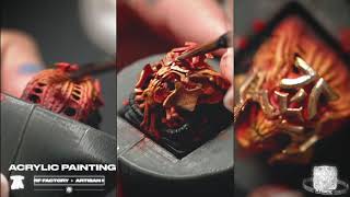 Artisan keycap making process  Fnatic Demon [upl. by Hole626]