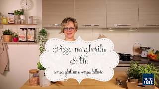 Pizza margherita sottile senza glutine e senza lattosio  trailer video ricetta [upl. by Mart]