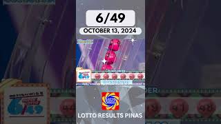 Lotto Result October 13 2024 649 Super Lotto  pcsolottoresulttoday lottoresults swertres [upl. by Liahkim]