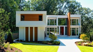 INSIDE A NEW CONTEMPORARY ATLANTA HOME WITH AN ELEVATOR AND SWIMMING POOL IN SANDY SPRINGS GEORGIA [upl. by Seward925]