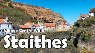 Staithes North Yorkshire【4K】 Village Centre Walk 2021 [upl. by Ynot860]