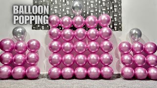 Chrome Metallic Balloons Popping asmr VideoSatisfying Balloon popBalloon popping videoBalloon [upl. by Matthieu]