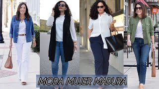 MODA PARA MUJER MADURA APRENDE A VESTIR SEÑORA 2024 [upl. by Cruickshank782]