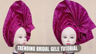 How to tie Trending 2024 Bridal gele using Sego  Easy steps 072 viral gele bridal fyp [upl. by Elden]