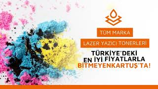 EN İYİ FİYAT İLE TÜM MARKA LAZER YAZICI TONERLERİ bitmeyenkartuscomtrDE [upl. by Comptom]