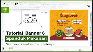 BANNER 6  tutorial membuat banner makanan di coreldraw [upl. by Akenom303]