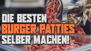 Burger Patties selber machen  Das perfekte Burger Fleisch 🍔 [upl. by Nirraj]